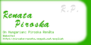renata piroska business card