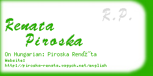 renata piroska business card